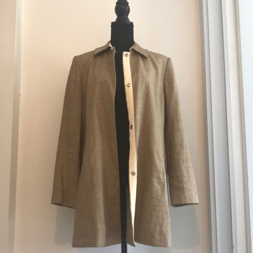 Talora Tailored Linen Coat. Size Small. NWOT.